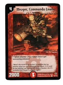 Duel Masters TCG DM10 - Mezger, Commando Leader 70/110 - Shockwaves, EX/NM DM-10 - Picture 1 of 2