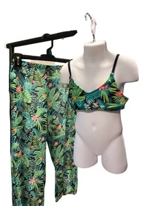 Girls' Feeling Tropical Floral Printed 3 pc Bikini Set - art class S 6/7 - Picture 1 of 4