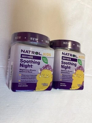 Natrol Kids Soothing Night BERRY FLAVOR Gummies Children Sleep Aid Exp 2-26 - Image 1 of 4