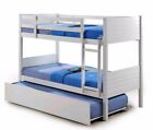 Kids Childrens White Bunk Bed with Trundle