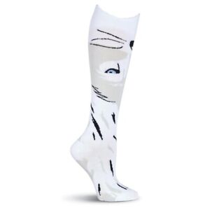 Wolf K Bell Women's Knee High Socks White New Novelty Fierce Forest Fashion