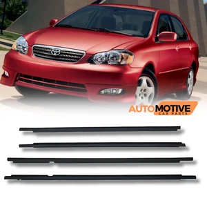Para Toyota Corolla 2003-2008 4 piezas tiras climáticas molduras de ventana cinturón de sellado - Imagen 1 de 24