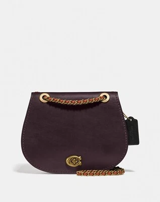 COACH $395 75577 Rev Parker 马鞍包签名帆布棕褐色/锈色/黄铜全新带标签! — 第 1/4 张图片