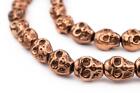 Copper Skull Beads 14x12mm 16 Inch Strand