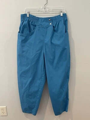 Pantalones plisados vintage años 80 Gitano para mujer cintura alta azul talla 20 grandes Foto 1 de 4
