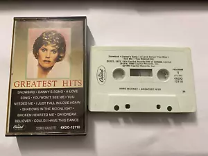 Vintage Anne Murray’s Greatest Hits Stereo Cassette 1980 very good - Picture 1 of 2
