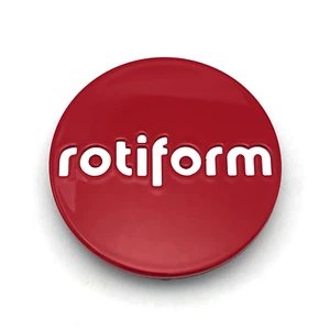 Rotiform Gloss Red & Chrome Wheel Center Hub Cap 2.36" Snap In 1003-40RC - Picture 1 of 6