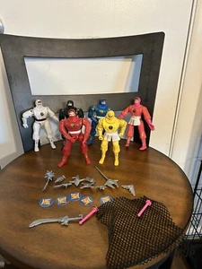 Vintage Mighty Morphin Power Rangers Movie Ninja Rangers Complete Set Lot of 6 - Picture 1 of 12