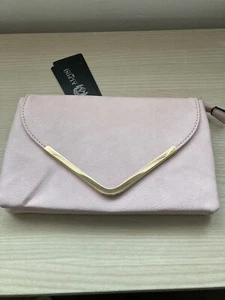 ladies clutch bag new With Tags Pink Faux Leather - Picture 1 of 9