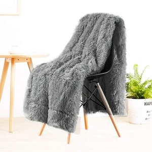 Super Soft Shaggy Faux Fur Throw Blanket, Plush Fuzzy Sherpa Throw Blanket fo... - Picture 1 of 5