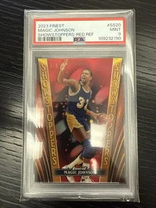2023-24 Topps Finest Magic Johnson #SS-20 Red Refractor /5 Showstoppers Lakers - Picture 1 of 2
