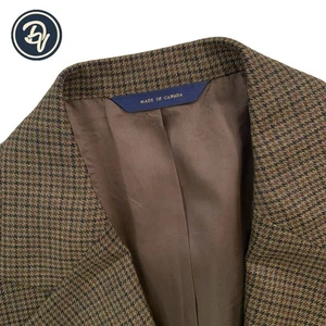 Mens 39 R Brooks Brothers 1818 Madison Brown Mini Plaid Check Blazer - Picture 1 of 13