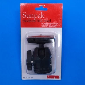 New Sunpak 620-711 Medium Tripod Ball Head with standard 1/4"-20 Mount sealed - Picture 1 of 9