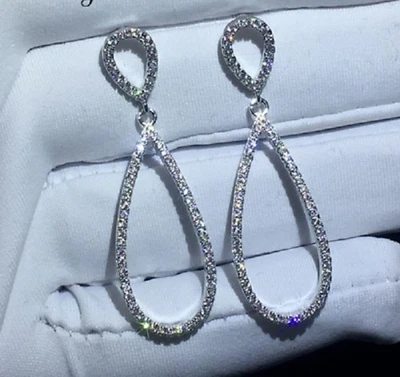 NUOVI orecchini pendenti a goccia con diamanti creati in laboratorio da... - Immagine 1 di 4