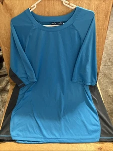 2X Polymesh Blue/Gray Men’s Shirt - Picture 1 of 3
