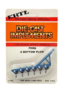 1/64 Ford Blue 6 Bottom Plow - Picture 1 of 1