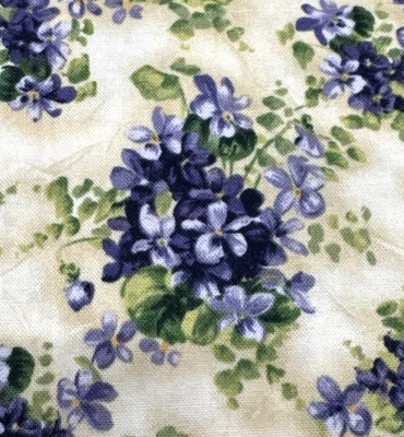Tela de algodón romántica floral vintage violetas Debbie Beeves mitad #31 Foto 1 de 4