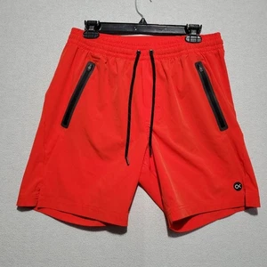 Outerknown Active Shorts Mens Medium Orange Red 7" Volley Performance Beach Dad - Picture 1 of 12