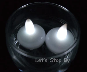 24 LED BLANCO Flotante Vela de Té Parpadeante Impermeable Boda Fiesta Jarrón Floral - Imagen 1 de 2