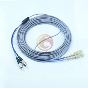 Armored MM Duplex Fiber Optic Cable Patch Cord 62.5/125 SC to FC 10M - Picture 1 of 6