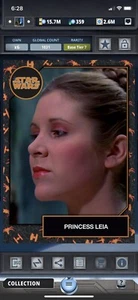 Topps Star Wars Digital Card Trader Halloween - Princess Leia Tier 7 2019 Base - Picture 1 of 1