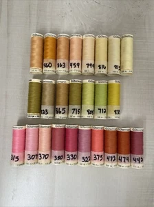 Lot Of 25 Multi colors GUTERMANN 100% polyester sew-all thread 110 yard spools - Picture 1 of 2