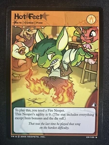 Neopets Hot Feet 29/100 Lost Desert Curse Non Holo Rare - Bild 1 von 2