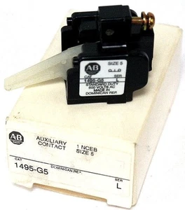 NIB ALLEN BRADLEY 1495-G5 AUXILIARY CONTACT SER. L, SIZE 5, 1495G5 - Picture 1 of 3