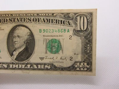 1988A $10 Uncirculated FRN #B90234868A  *Sequential Option - Image 1 of 4