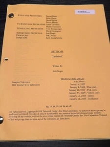 ORIGINAL PRODUKTIONSSKRIPT LIE TO ME UNCHAINED TIM ROTH KELLI WILLIAMS - Bild 1 von 5
