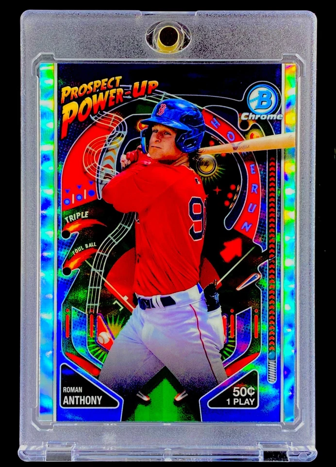 ROMAN ANTHONY RARE ROOKIE REFRACTOR SP Insert Holo Silver RC Card - RED SOX - Image 1 of 4