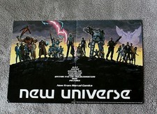 New Universe 1986 DP7 Justice Kickers Star Brand Spitfire Marvel PROMO Poster VF