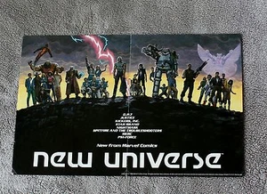 New Universe 1986 DP7 Justice Kickers Star Brand Spitfire Marvel PROMO Poster VF - Imagen 1 de 1