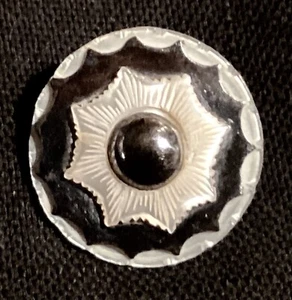 GORGEOUS ANTIQUE 18th CENTURY SHELL BUTTON WITH FANCY STEEL BORDER - Picture 1 of 3