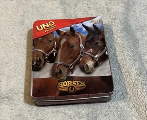 Mattel Uno Horses 2009 Card Game Collectors Tin *missing 4 - Picture 1 of 10