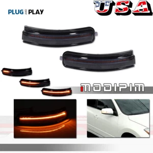 Black W/Sequential LED Side Mirror Blinker Signal Lights For 07-13 Nissan Altima - Picture 1 of 9