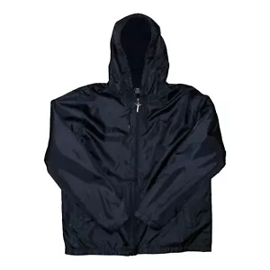 AVIREX Men’s XL Black Solid Polyester Sherpa Lining Full Zip Hooded Jacket Coat - Picture 1 of 6