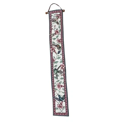 Hummingbird Tapestry Bell Pull 5.75" x 41" Lined Wall Hanging Made In USA - Image 1 of 4