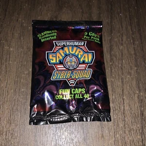 Superhuman Samurai Syber Squad Rare Fun Caps VTG Pogs Slammers New Sealed - Picture 1 of 5