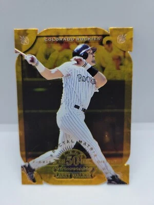 1998 Leaf Fractal Matrix Die-Cut Larry Walker (Gold Z-Axis) #114 HOF "NM" - Image 1 of 4