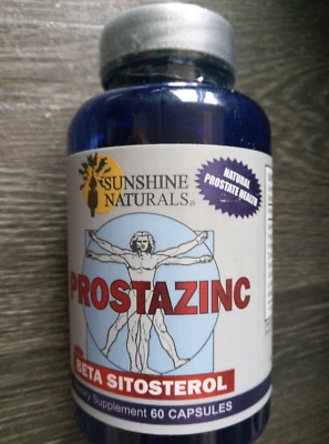 Sunshine Naturals Prostazinc Supplement. Promotes Good Prostate Health. 60 Caps - Image 1 of 3