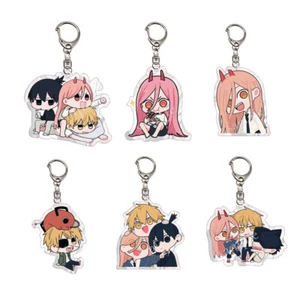 Anime Chainsaw Man Keychains Cartoon Cosplay Keyring Backpack Car Pendant Gift - Picture 1 of 16