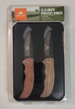 Ozark Trail 2-PC 5.5-inch Folding Stainless Steel Blade Pocket Knife Knives Set