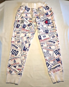 Champion 100 Sweatpants Men's Medium Thick Premium Big Logo All Over Print - Picture 1 of 14