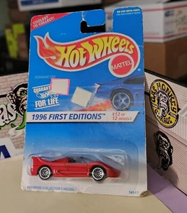 👓Hot Wheels 1996 #377 1st Edition🏁Ferrari F50 SPIDER Red⭐Chr Lace Wheels CHINA - Picture 1 of 7