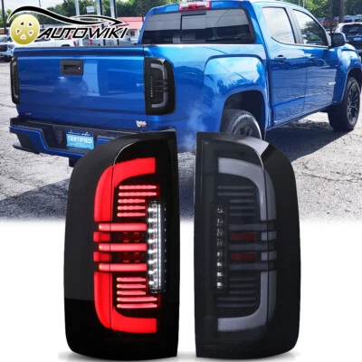 Luces traseras LED negras ahumadas para camioneta GMC Canyon 2015-2022 lámparas de freno traseras Foto 1 de 4