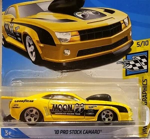 2018 Hot Wheels 5/10 HW Speed Graphics '10 Pro Stock Camaro Yellow NIP L40 - Picture 1 of 2