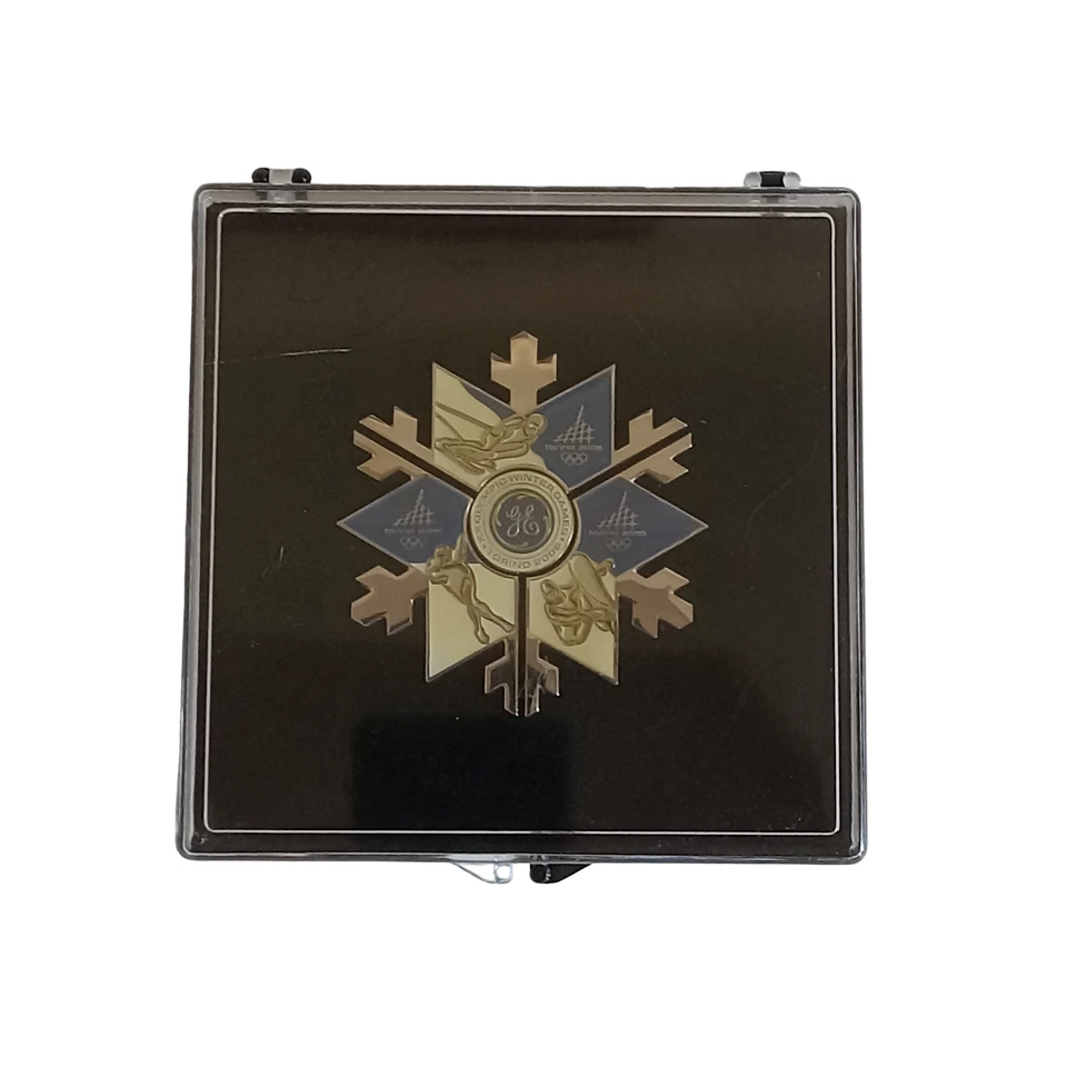 4 Pc General Electric GE 2006 Olympic Winter Games Turin Torino Pins Collectible - Image 1 of 4