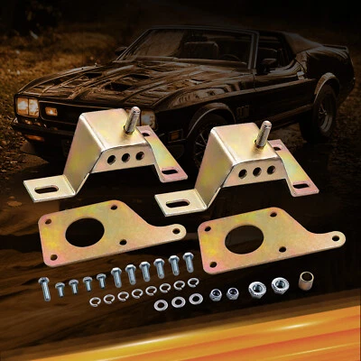 Solid Motor Mounts + Swap Adapter Plates 4.6L for Mustang LS1 LS2 Model 79-04 - Image 1 of 4