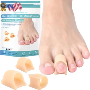 Hammer Toe Straightener 6 Pack Hammer Toe Corrector for Women Gel Toe Splints - Picture 1 of 12